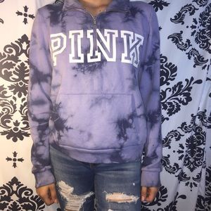 Purple tye dye PINK sweater